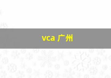 vca 广州